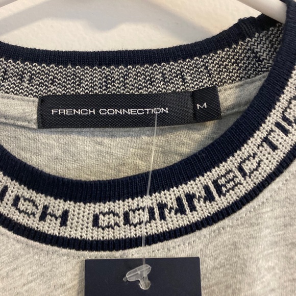 French Connection Heather Gray T-Shirt M - Brand New With Tags - Picture 2 of 3